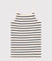 Canottiera con spalline in cotone Donna bianco AVALANCHE/blu SMOKING