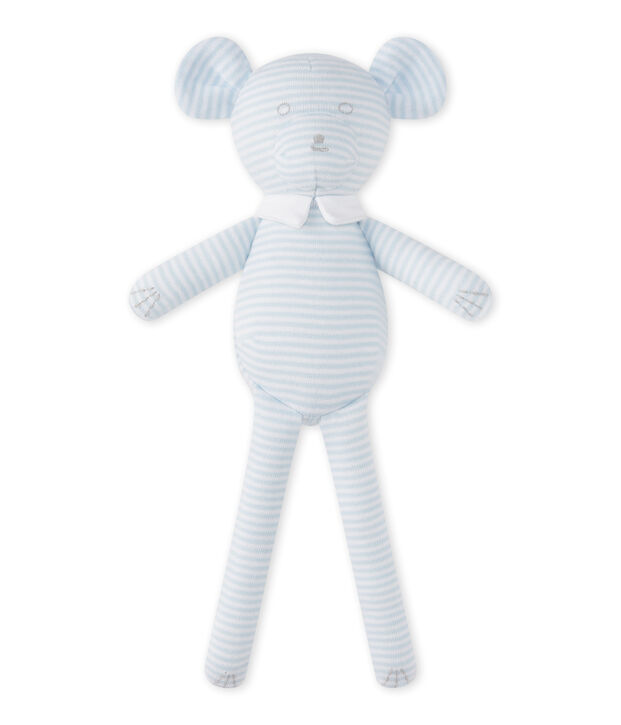 Doudou orsetto millerighe blu/bianco