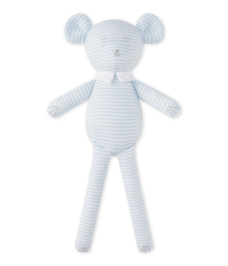 Doudou orsetto millerighe blu/bianco