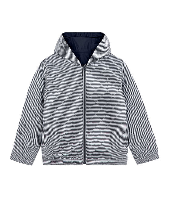 Giacca a vento caldo e reversibile bambino unisex blu SMOKING