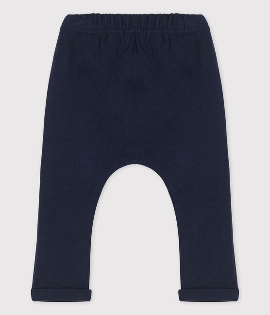 Pantaloni a righe in jersey spesso per bebè blu SMOKING