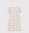 Camicia da notte bambina in cotone a fiori con corona bianco MARSHMALLOW/bianco MULTICO