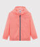 Giacca a vento bambino unisex rosa GROSEILLER/bianco MARSHMALLOW