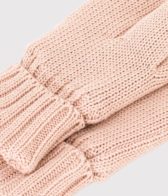 Muffole in maglia con fodera in pile bambino unisex rosa SALINE