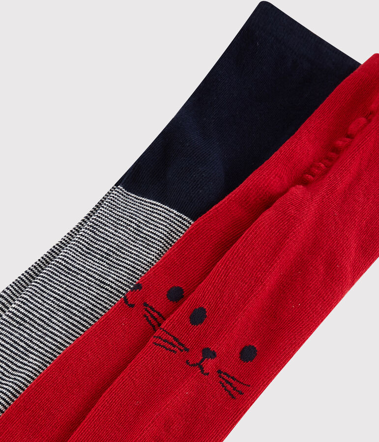 Confezione da 2 paia di collant beb&egrave; multicolore