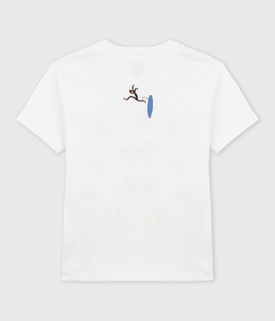 T-shirt in cotone biologico bambina - bambino bianco ECUME