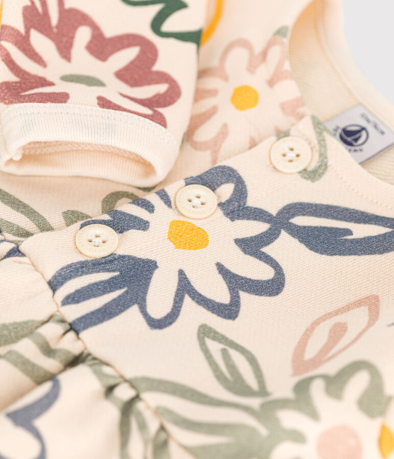 Abito a maniche lunghe  neonato ecru/multicolore