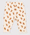 Pantaloni bebè in materiale felpato fantasia gufi bianco AVALANCHE/ ECUREUIL