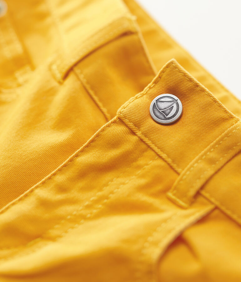 Pantaloni slim bambino in serge giallo BOUDOR