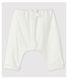 Pantaloni bianchi bebè in popeline di cotone biologico