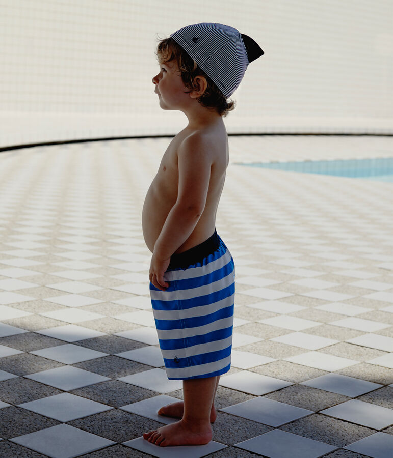 Short da spiaggia rigato neonato blu RIYADH/bianco MARSHMALLOW