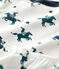 Pigiama bambino fantasia cavalieri in cotone bianco MARSHMALLOW/bianco MULTICO