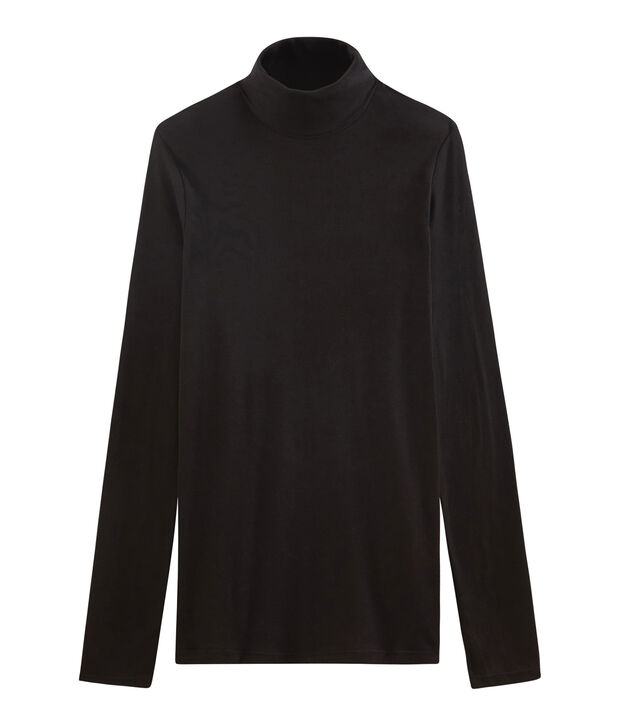dolcevita donna in cotone leggero nero