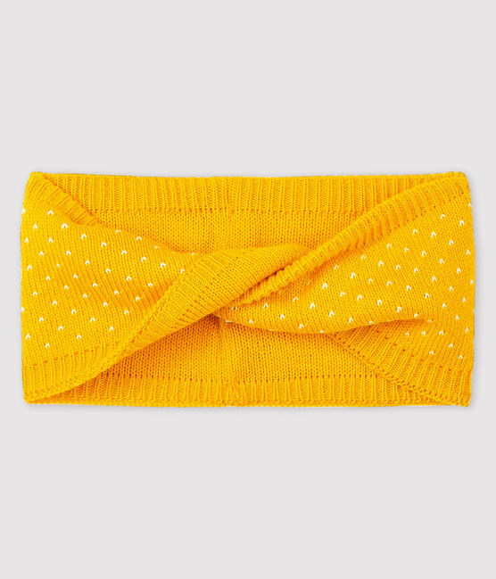 Snood bebè con jacquard. giallo HONEY/bianco MARSHMALLOW