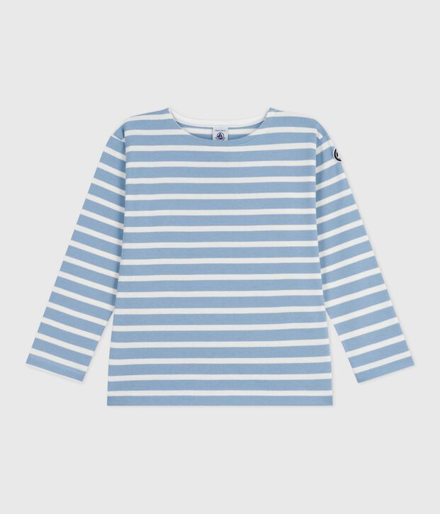 Marini&egrave;re in cotone bambino blu/ecru