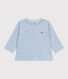 T-shirt a maniche lunghe in cotone a righe neonato