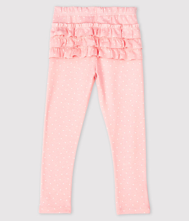 Leggins stampati beb&egrave; femmina rosa/bianco