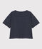 T-shirt LE BOXY in cotone Donna blu SMOKING/bianco MARSHMALLOW