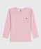 T-shirt a maniche lunghe in lana e cotone tinta unita bambino rosa JOLI