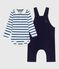 Set regalo con salopette e body in cotone neonato variante 1