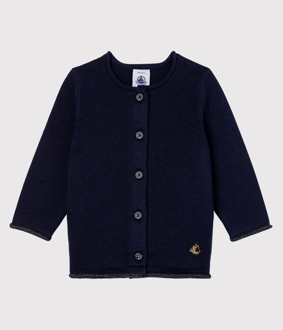 Cardigan a maniche lunghe bebè femmina blu SMOKING