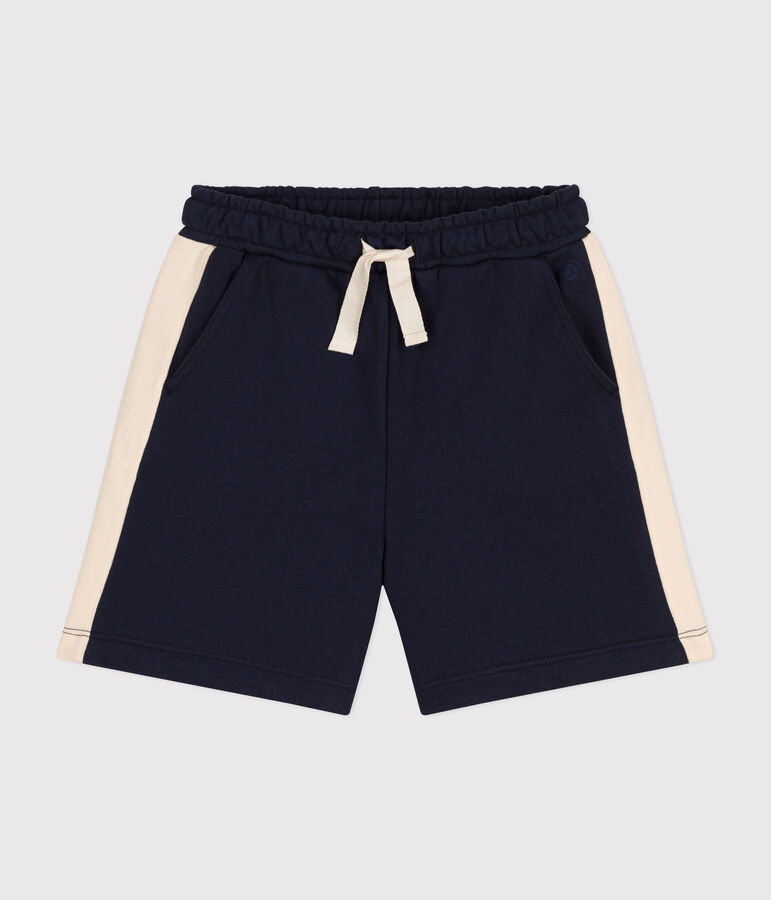 Shorts in cotone bambino blu