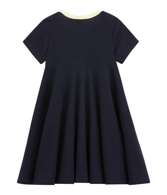 Abito bambina in jersey leggero blu Abysse