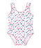 Costume da bagno bebé bambina stampato bianco MARSHMALLOW/bianco MULTICO