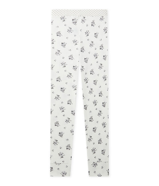 Pantaloni bambina per pigiama Mix&Match bianco LAIT/grigio GRIS/ MULTICO
