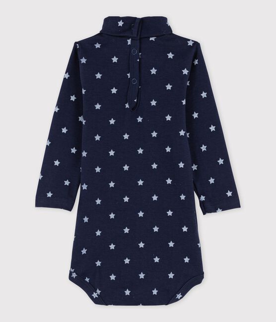 Body manica lunga e dolcevita bebè unisex blu SMOKING/bianco MARSHMALLOW