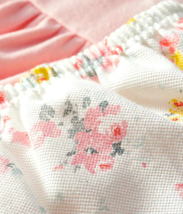 Completo due pezzi beb&egrave; femmina rosa/multicolore