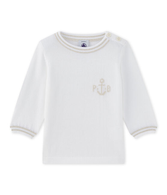 Pull bebé bambino in tricot bianco MARSHMALLOW