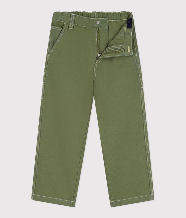 Pantaloni carpenter in cotone bambino OLIVINE