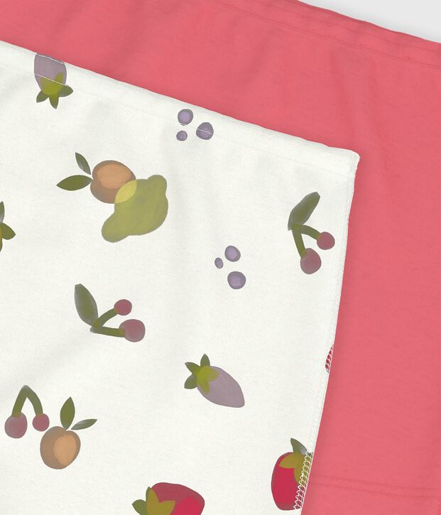Set di shorty lunghi in cotone con frutti stampati bambina multicolore