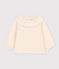 Blusa a maniche lunghe in garza di cotone per neonati ecru AVALANCHE
