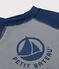 T-shirt anti-uv riciclata bambina - bambino blu MEDIEVAL/bianco MARSHMALLOW