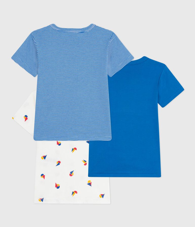 Set di T-shirt a maniche corte in cotone con stampa bambino multicolore