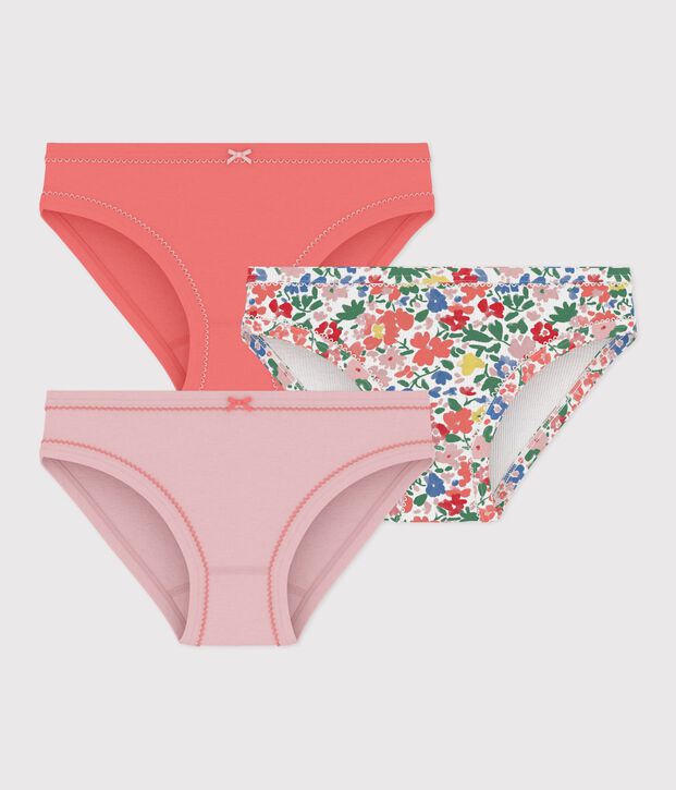 Set di slip in cotone a fiori bambino multicolore