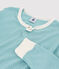 Pigiama bambina/bambino a righe in cotone e Lyocell blu MIROIR/bianco MARSHMALLOW