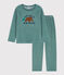 Pigiama bambino unisex in ciniglia blu BRUT/bianco MULTICO