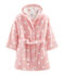 Accappatoio bambina in spugna rosa CHARME/bianco MARSHMALLOW