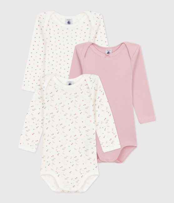 Set di body a maniche lunghe in cotone con stampa a fiori neonato variante 1