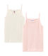 Duo canottiere con spalline bambina