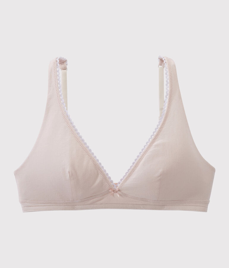 Reggiseno in cotone stretch Donna rosa FLEUR
