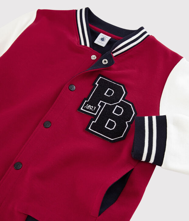 Teddy in molleton bambina - bambino rosso/bianco