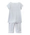 Pigiama corto bambina stampato bianco ECUME/bianco MULTICO