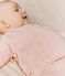 Brassière con incrocio in maglia traforata di misto lana e cotone neonato rosa JOLI
