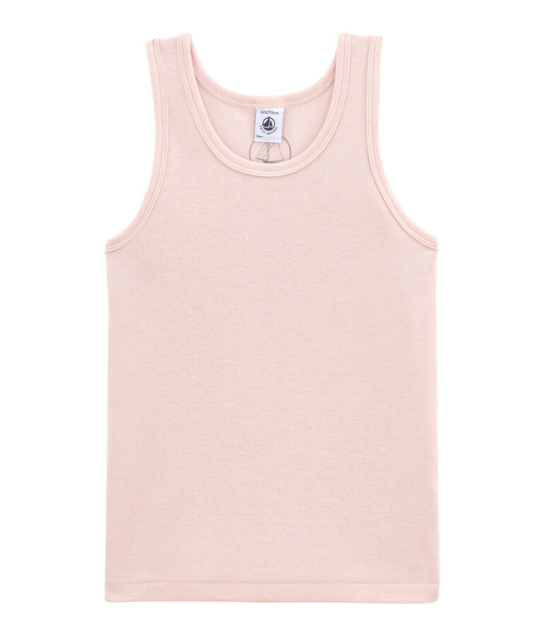 Canotta per bambina in lana e cotone rosa JOLI