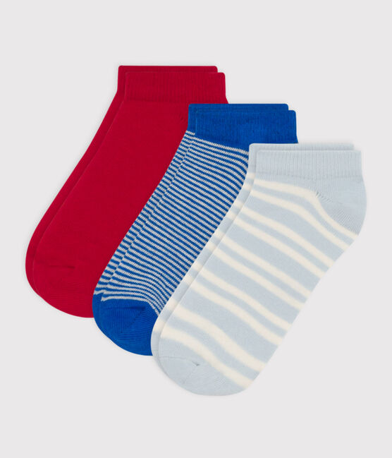 Confezione da 3 paia di calzini a righe in jersey di cotone bambini variante 1