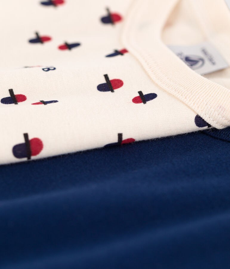 Confezione da 2 T-shirt a maniche corte in cotone bimba / bimbo multicolore